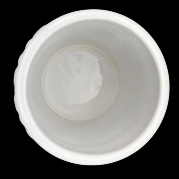 PYREX White Ceramic Utensil Crock Store Display Kitchen Crock Caddy 7" Vintage - Picture 4 of 5